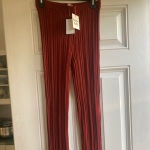 Open Edit Pants NEW Knit Copper NWT Small S